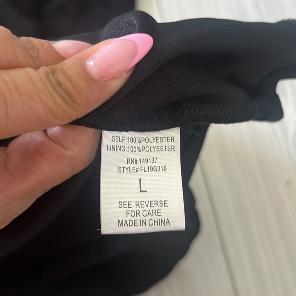 Black corset mesh ruffle neck dress with sleeves - Picture 6 of 6